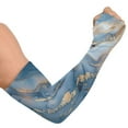 thumbnail image 2 of ALAZA Golden and Blue Marble UV Sun Protection Arm Sleeves UPF 50+ Compression Cooling Sleeve 1 Pair, 2 of 7