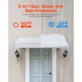 thumbnail image 2 of 60x42 Inch Wide Aluminum Outdoor Awning Multi Purpose Door Window Rain Sun Protection Canopy, 2 of 6
