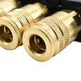 thumbnail image 5 of Interstate Pneumatics FPM44SR-KH4B Aluminum Rectangular Manifold with Four 1/4" Brass Industrial Couplers & One 3/8" Steel Industrial Plug Kit, 5 of 5