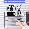 thumbnail image 6 of Scheinenda Clear Stackable Paper Trays 4 Pack Desktop Racks, 6 of 7