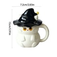 thumbnail image 4 of DefiDgd Cat Shaped Ceramic Mug with Witch Hat Lid,Cute Novelty Cat Water Cup,Decorative Drinkware for Novelty Office Desk Party Home Daily Drinking Use(I), 4 of 9