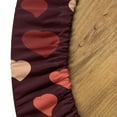 thumbnail image 4 of Ambesonne Love You More Fitted Round Tablecloth, Coffee and Hearts, 56"- 60" Diameter, Coral Peach Brown, 4 of 4