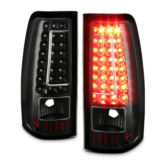 AKKON - For 03-06 Chevy Silverado 04-06 GMC Sierra Pickup Truck Black G2 LED Tail Lights Brake Lamps Replacement