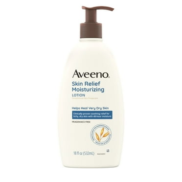 Aveeno Skin Relief Moisturizing Body and Hand Lotion for Dry Skin, Fragrance-Free, 18 oz