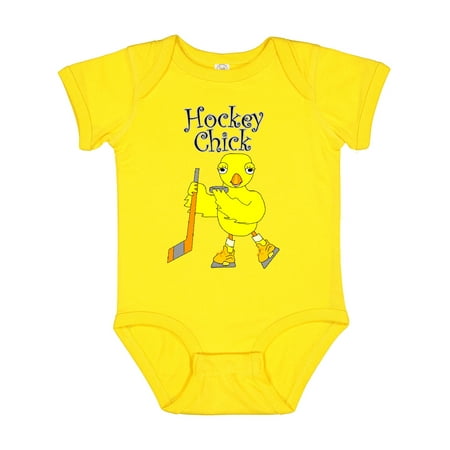 

Inktastic Hockey Chick Text Gift Baby Girl Bodysuit