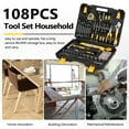 thumbnail image 3 of Tool 108pcs Tool Set Household Hardware Hand Tools Combination Auto Repairing Kit Tool Box, 3 of 7