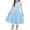 Q11 SHORT DRESS Light Blue, variant on CZHQWE Girls Dress Girls Casual Dresses Girl's Contrast Mesh Puff Long Sleeve High Waist A Line Short Dress Light Blue 10-12 Years