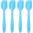 thumbnail image 2 of Juego de 4 espátulas de silicona, espátulas de goma antiadherentes resistentes al calor con núcleo de acero inoxidable, color azul, 2 of 8