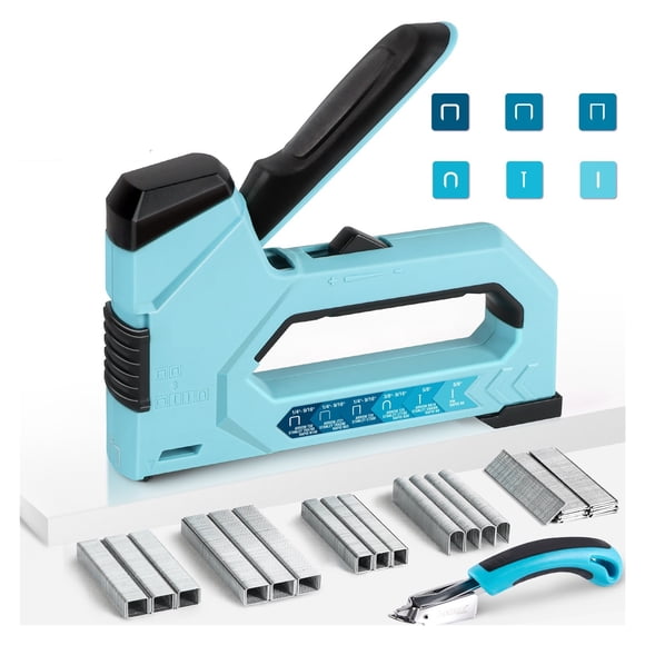 6-in-1 Nail Gun Heavy Duty Upholstery Stapler Nail Gun With 4000 Counts Staples Manual Nailer Staple Gun For Home DIY ,Easy to Use