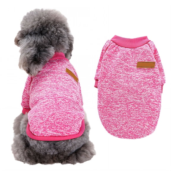 GASTROPOD 1Pcs Dog Sweater,Yarn Dog Sweaters,Dog Sweaters for Small Dogs Girl,Rose Red,M
