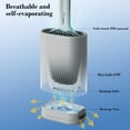 thumbnail image 4 of Toilet Brush Detachable Long Handle With Base Soft Rubber No Dead Corners Toilet Cleaning Brush Tool, 4 of 6