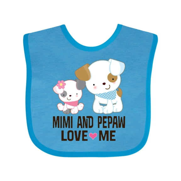 Inktastic Mimi and Pepaw Love Me Cute Granddaughter Girls Baby Bib