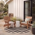 thumbnail image 3 of Safavieh Courtyard Ayden Chevron Indoor/Outdoor Area Rug, Black/Beige, 7'10" x 7'10" Round, 3 of 11