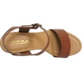 thumbnail image 5 of Soda CHIVAS ~ Women's Bold Buckles Studded Wedge Sandal, 5 of 5