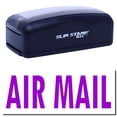 thumbnail image 1 of Large Pre-Inked Air Mail Stamp, Slim 1854, Ultra Slim Design, Impression Size 1-13/16" by 2-1/2", Up to 25,000 Impressions - Purple Ink, 1 of 10
