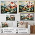 thumbnail image 4 of Designart "Moonlit Mountain with Multicolor Castles" Architecture Framed Wall Art - Traditional Multicolor Castles Living Room Framed Canvas Art, 4 of 6