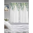 thumbnail image 4 of Living Room Curtains 72 Inches length, Teal Botanical Window Treatment Curtain Drapes, Sage Green Eucalyptus Leaves Watercolor Light Filtering Drapes for Bedroom Laundry Room, 52"x72", 2 Panels, 4 of 7
