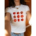 thumbnail image 6 of Yunliwuli Women's Summer Casual Short Tops Short Sleeve Crewneck Fashion Pattern Print Baby Tees, 6 of 9