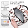 thumbnail image 3 of Daiia Christmas Plaid Moose Pattern Lunch Bag , Insulated Lunch Box, Small Leakproof Cooler Food Lunch Containers Reusable High Capacity Lunch Tote Bags-One Size, 3 of 6