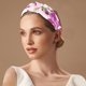 thumbnail image 2 of 1 Pc Banda de cabello ancha impresa y elegante con nudo para mujeres 6.50"x4.92" Rosa Púrpura, 2 of 3