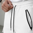thumbnail image 5 of KyCheLot Men's Capri Cargo Pants 3/4 Length Elastic Waist Capri Pants with Zipper Pockets Summer Everyday, 5 of 6