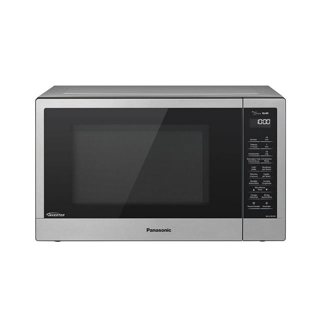 Horno Panasonic Microondas Inverter y Grill 2 en 1 modelo NN-GT67KSRPH, capacidad de 1.1 pies cúbicos, Plateado