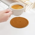 thumbnail image 6 of SHIMELE Woven Round Placemats, Thermal Insulation Coasters for Dining Table, Durable Cotton Table Mats, Kitchen Hot Pads, 4-Pack Set, 6 of 6