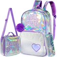 thumbnail image 1 of Bikab-mochilas escolares 3 en 1 para niños y niñas, mochilas escolares de 16 pulgadas, resistentes al agua, 1 of 4