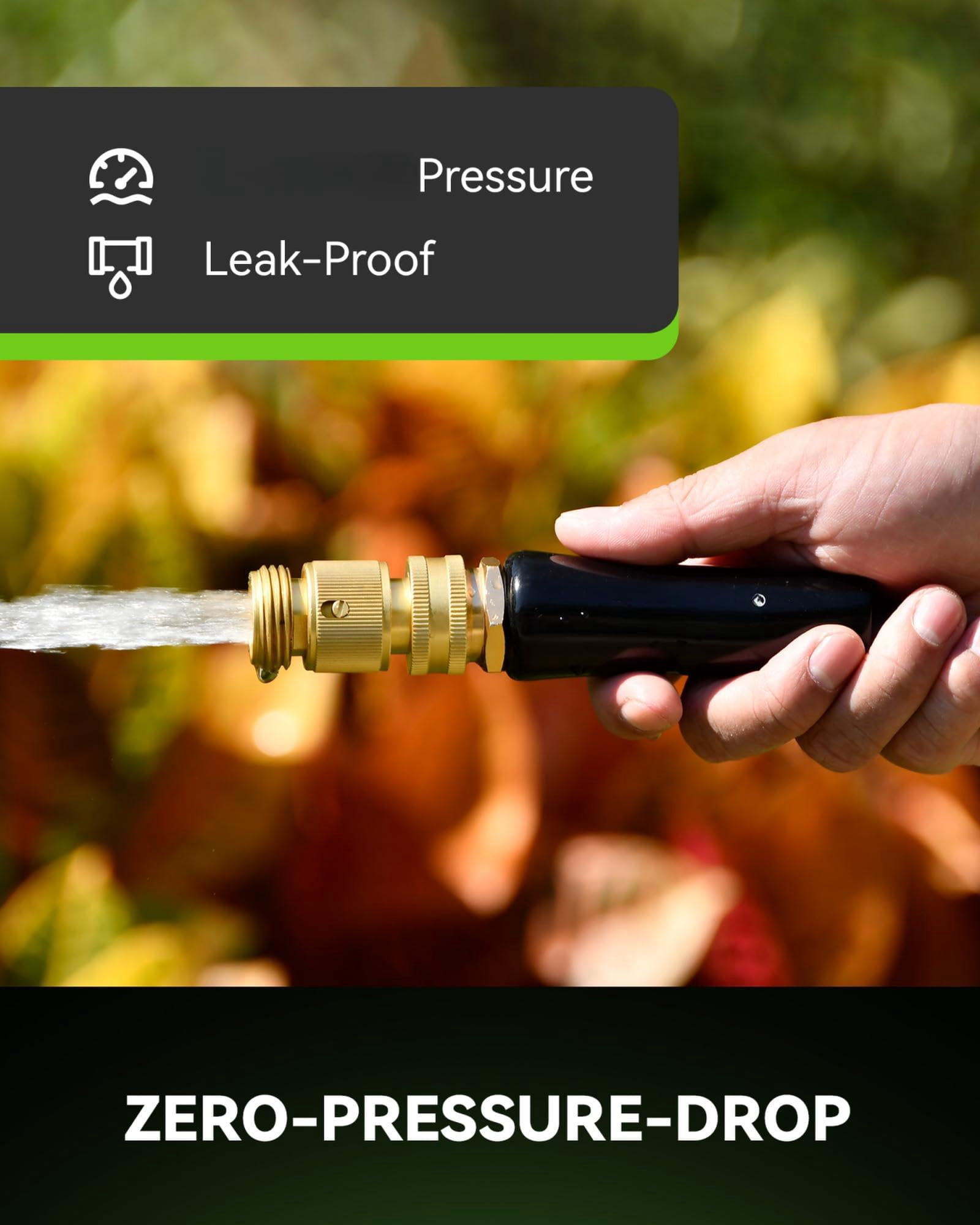 Quick Connect Hose Fittings 3/4" Ght - Solid Brass Garden Connectors  No-leak Design & Universal Fit For Instant Connection (4 Sets)
