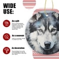 thumbnail image 3 of Husky With A Blue And Grey Color Palette - Christmas Ornament Xmas Keepsake Ceramic Ornaments Holiday Decorations for Tree Christmas Gift Ideas 2.95in, 3 of 6