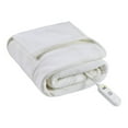 thumbnail image 1 of Serta Tissu Polyester Polaire à Sherpa Chauffé Jeté Électrique en Ivoire, 1 of 5