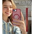 thumbnail image 6 of for iPhone 16E Case, Compatible with MagSafe, Translucent Matte Shockproof Anti-Slip Anti-Fingerprint Pocket-Friendly Phone Case Cover - Red, 6 of 7