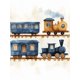 thumbnail image 1 of Qisvanset 12x16 Inch Blue Vehicle Canvas Wall Art, Plane Train Boat Boy Kids Nursery Room Decor, 1 of 5