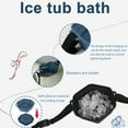 thumbnail image 3 of Pebbuoy Lightweight Portable Foldable Ice Bath Barrel Foldable Silicone Ice Bath Tub Bucket with Handle Indoor Use, 3 of 8