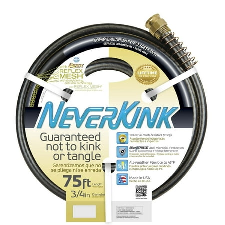 - Neverkink 9884-075 Commercial Duty Garden Hose, 3/4