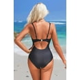 thumbnail image 3 of Alove Women Boat Neck Bathing Suit One Piece Swimsuit Sexy Monokini Swimwear S-XL, 3 of 7