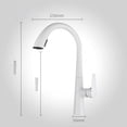 thumbnail image 4 of White Kitchen Faucet Mixer Tap with Pull-Out Sprayer, 360° Rotating Kitchen Faucet with Pull-Out Sprayer, Stainless Steel Kitchen Faucet, 2 Spray Modes, 4 of 4
