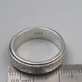 thumbnail image 4 of K-KED Pure 925 Sterling Silver Ring Men's Rotationally Carved Line Ring US Size 8-12-11, 4 of 6