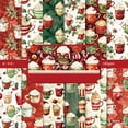 thumbnail image 1 of ZOUSSIQI 24 Sheets 6'' x 6'' Christmas Scrapbook Paper Cute Pattern One Sided Cardstock for DIY Card Making Decorative Paper (R2474) CA919-15001, 1 of 4