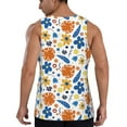thumbnail image 3 of Fotbe Flower Pattern Men's Quick Dry Workout Tank Top Gym Muscle Tee Fitness Bodybuilding Sleeveless T Shirt Breathable Workout Shirt-4X-Large, 3 of 9