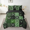thumbnail image 2 of jejeloiu Rustic Camo 7 Pieces Bedding Comforter Set,Jungle Deer Skull Full Bedding Set,Green Black Fitted Sheet Flat Sheet For Boys Kids,Microfiber Bedroom Decor Reversible, 2 of 8