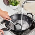 thumbnail image 5 of 1Pcs Stainless Steel Scrubber Brush with Long Handle for Pots Pans Heavy Duty (Black1), 11X3In, 5 of 5