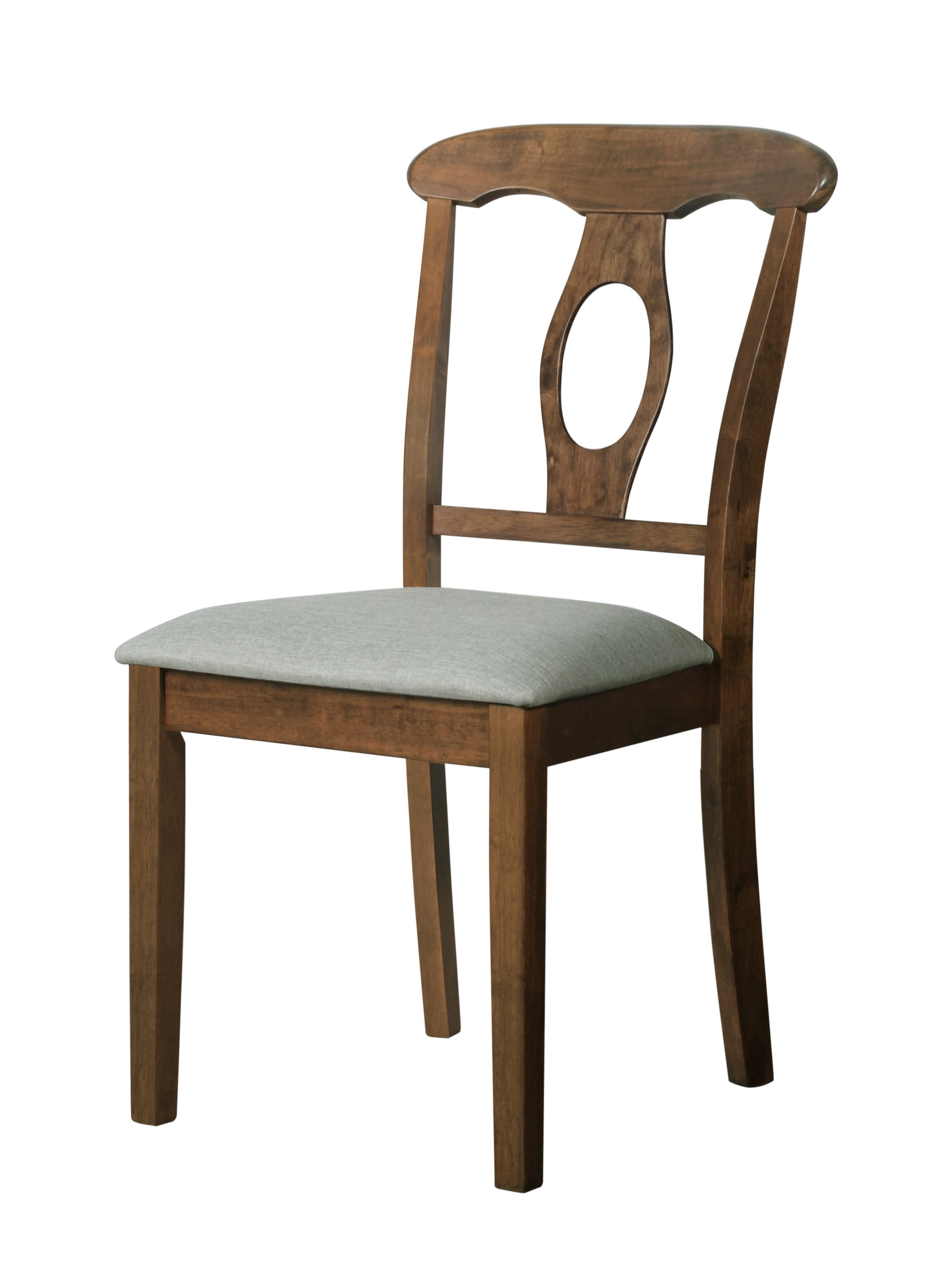 Home Design Olivia Dining Chair, Set of 4, Cushioned Seat, Mid-Century Modern Style, Gray/Brown