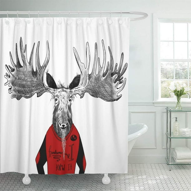 Moose sale shower curtain