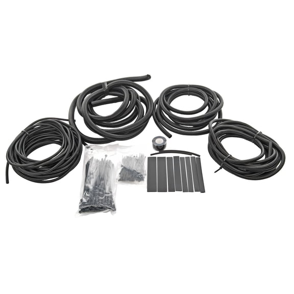 JEGS 10665 Convoluted Tubing Kit Includes 1/4 3/8 1/2 3/4 tubing; self-fusing ta