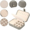 thumbnail image 3 of Jewelry Organizer, Small Jewelry Box Mini Jewelry Travel Case Storage and Organizer Portable Jewelry Storage Box/GRAY, 3 of 14
