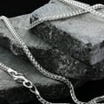 thumbnail image 2 of Genuine Solid Sterling Silver 2.5MM Franco Square Box Link .925 ITProLux Heavy-Duty Necklace Chains 16" - 30", Silver Chain for Men & Women, Made In Italy, Next Level Jewelry, 2 of 5