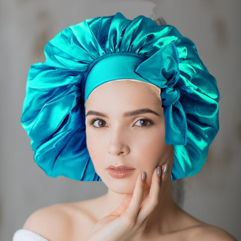 Lomubue Hair Cap Satin Bonnet Extra Large Sleeping Bonnet Solid