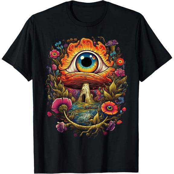Cottagecore Aesthetic Mushroom Dark Goblincore Floral T-Shirt Size S-5XL