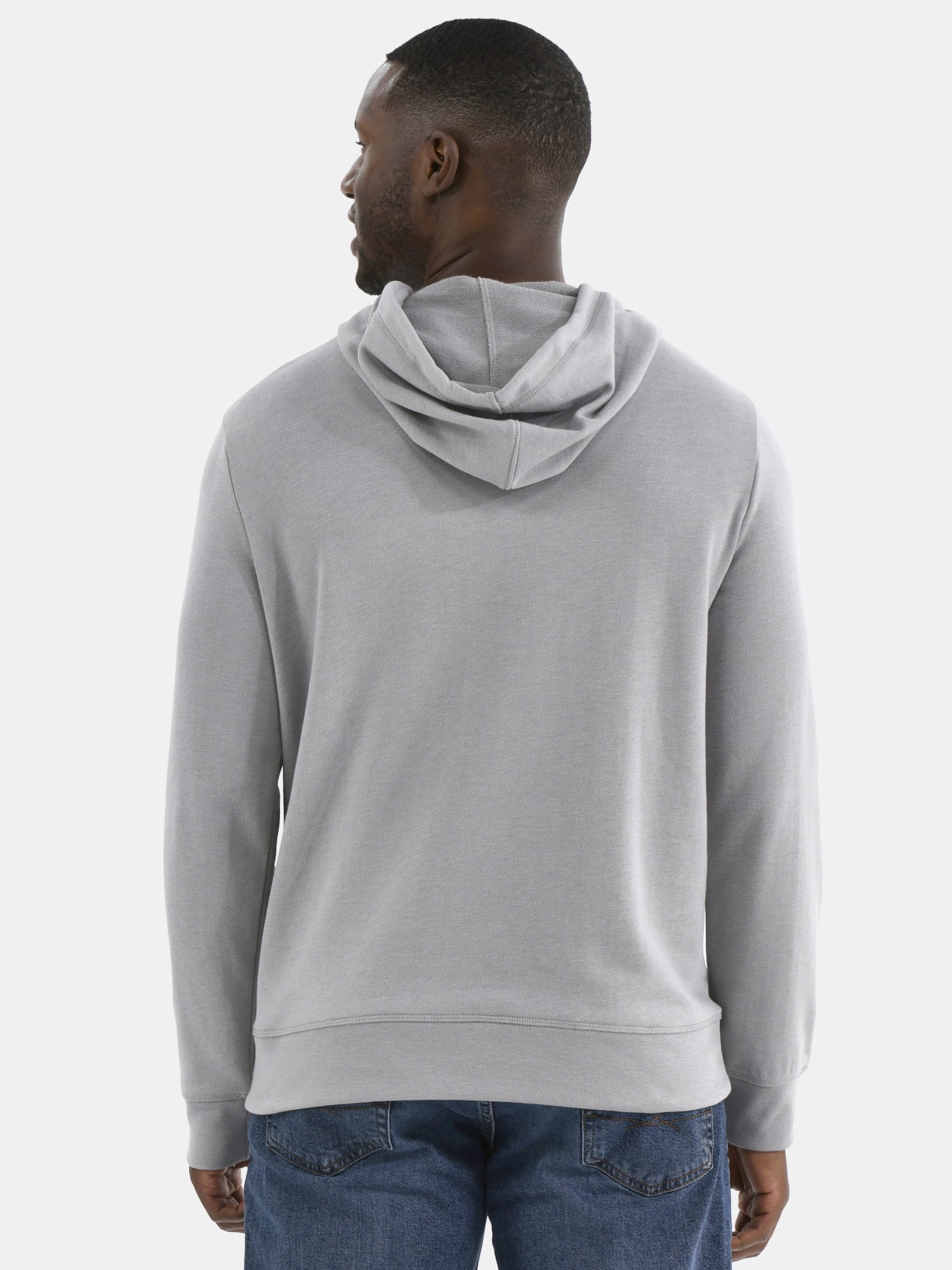 George Men's Button Henley Hoodie with Long Sleeves, Sizes S-3XL